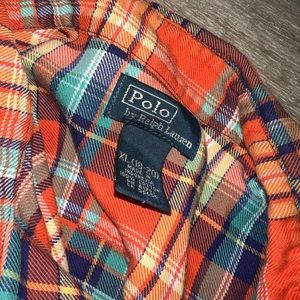 Polo Ralph Lauren Orange Plaid Button-Up